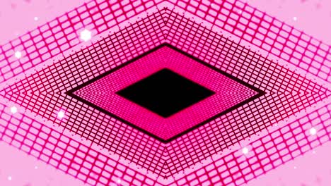 líneas rojas de clase con elementos cuadrados brillantes. fondo de lujo abstracto. concepto geométrico moderno. animación de bucle.