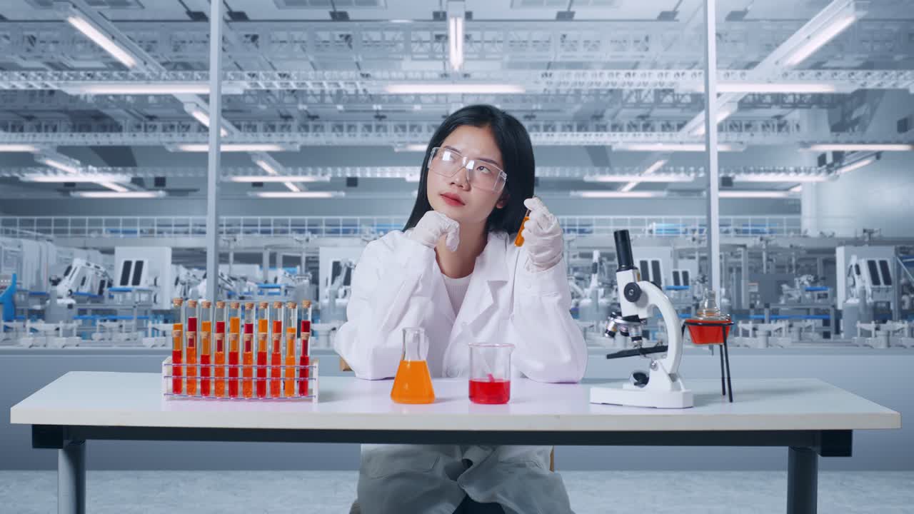 실험실 환경에서 실험을 수행하는 여성 과학자