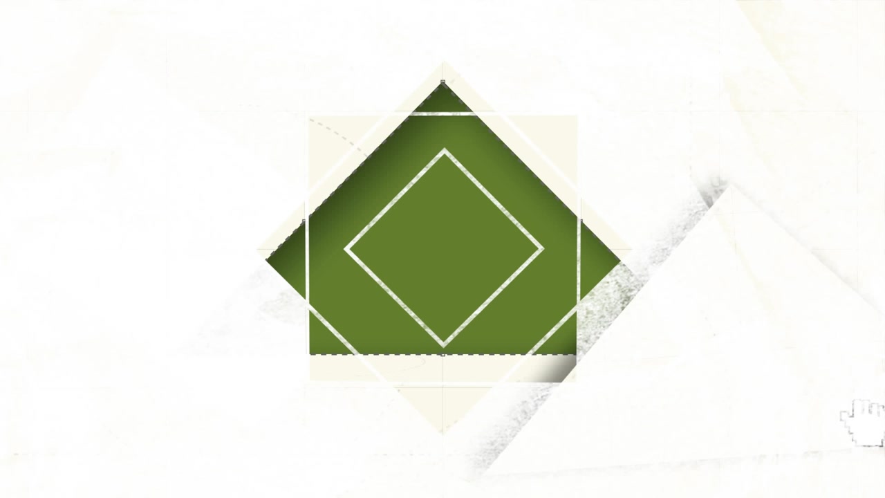 Animation of shapes moving over cutting icon