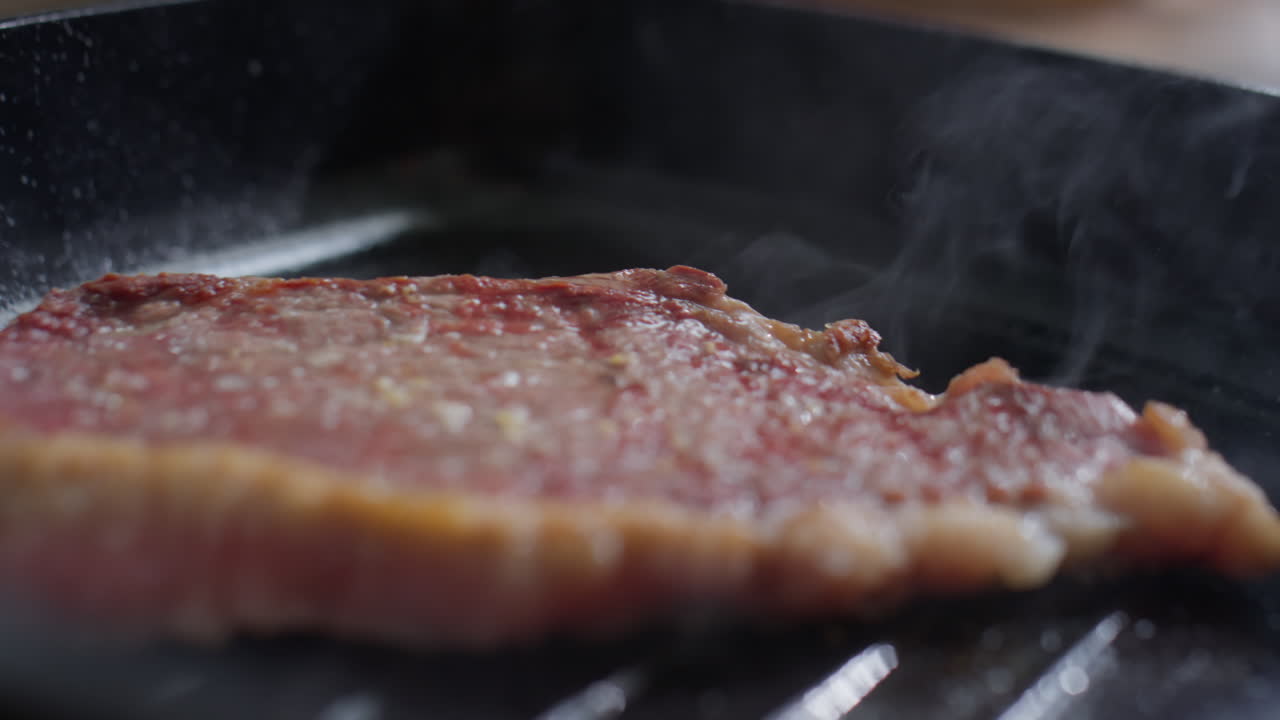 Beef Steak on Grill Pan