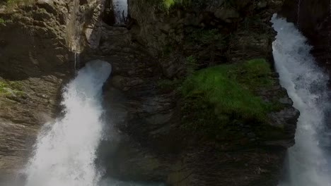 waterfall with torrential river