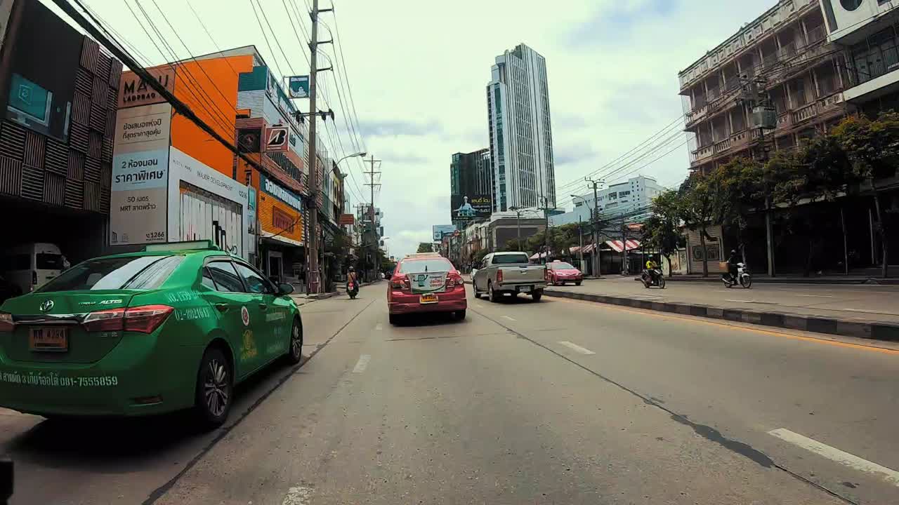 Riding in Bangkok (Thailand, Time lapse, Road 4)