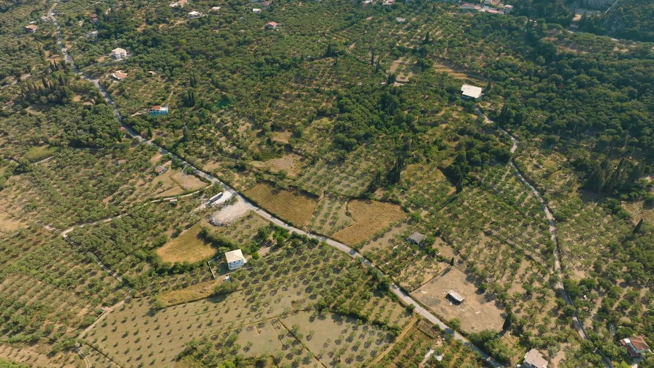 Aerial View of a Mediterranean Countryside