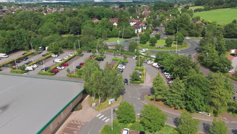 Stone-Road-Roundabout-Near-Trentham-Shopping-Village-In-Stoke-on-Trent,-United-Kingdom,-England