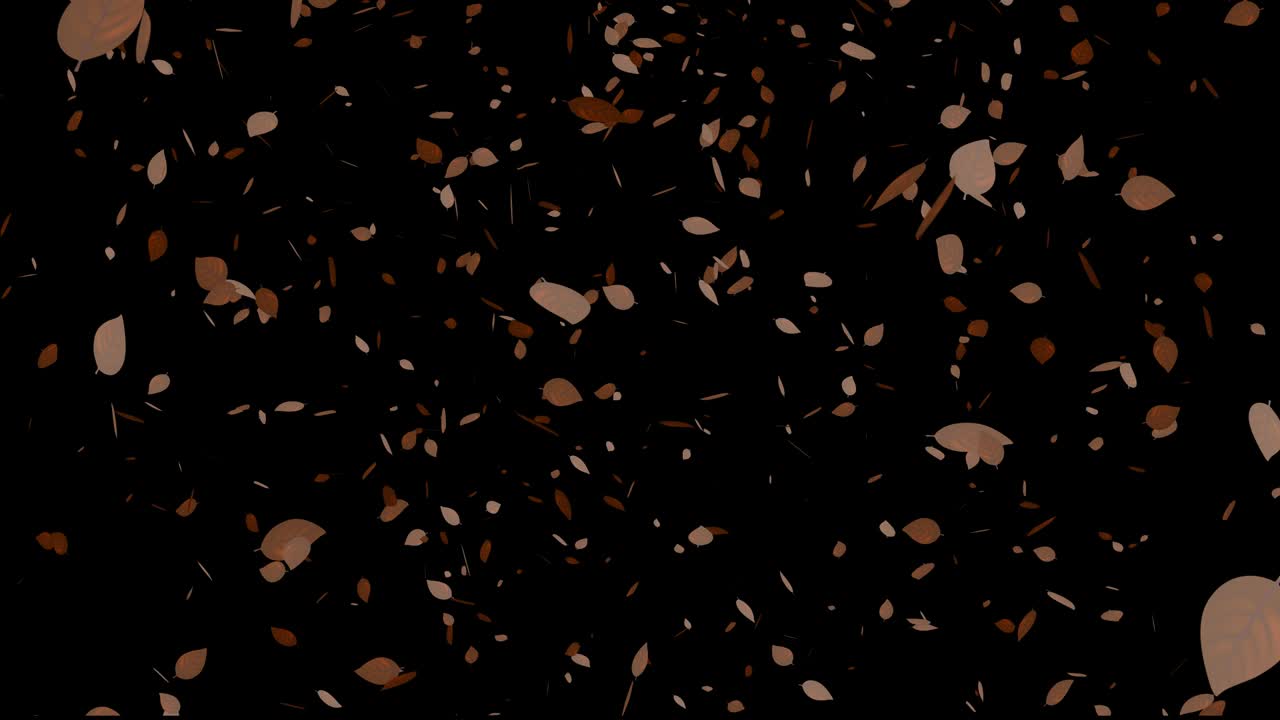 죽은 잎, 가을 잎, 떨어지는 입자, 모션 그래픽
