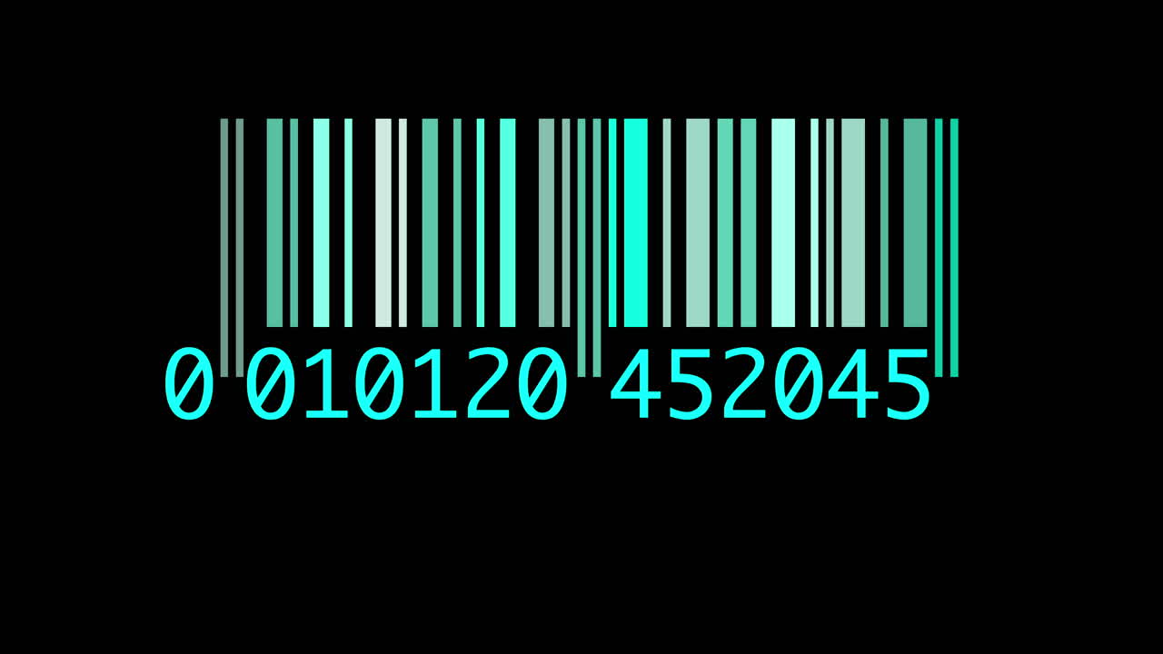 Conceptual predication barcode text for the year of technological singularity. Ideal for robotics, sci-fi documentaries and artificial intelligence themes