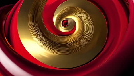 abstract red and gold spiral vortex design