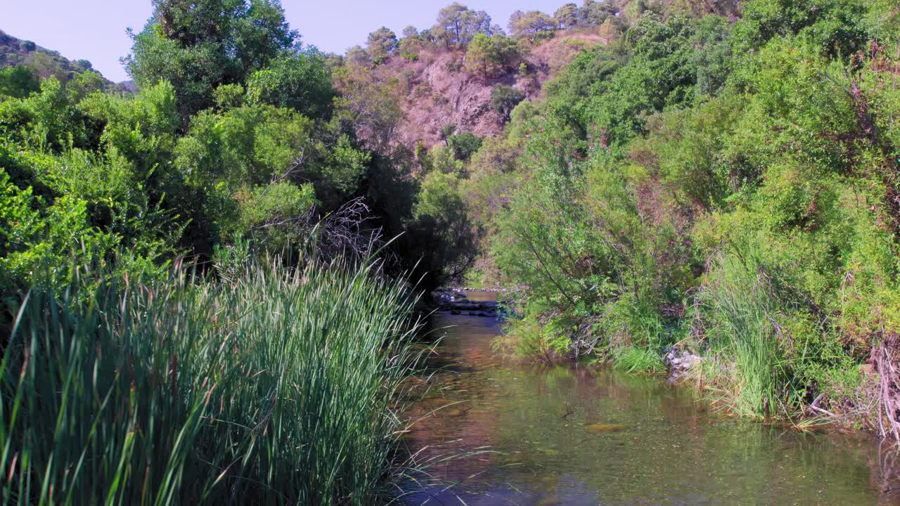 Aerial view of creek near Marbella, Spain