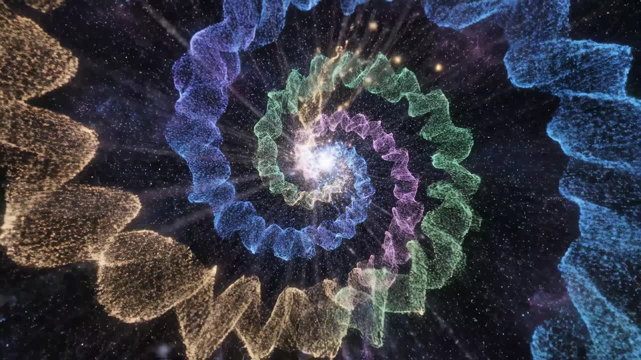Colorful Abstract Spiral in Space