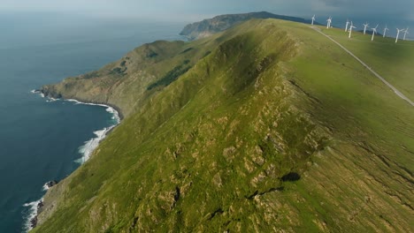 Scenic-View-Of-Wind-Turbines-In-Serra-da-Capelada,-La-Coruña,-Spain