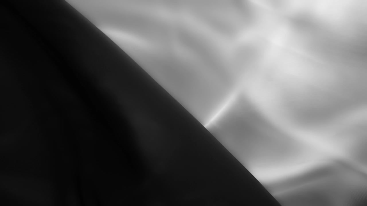 Silky black and white fabrics waving in the wind. Abstract texture background.