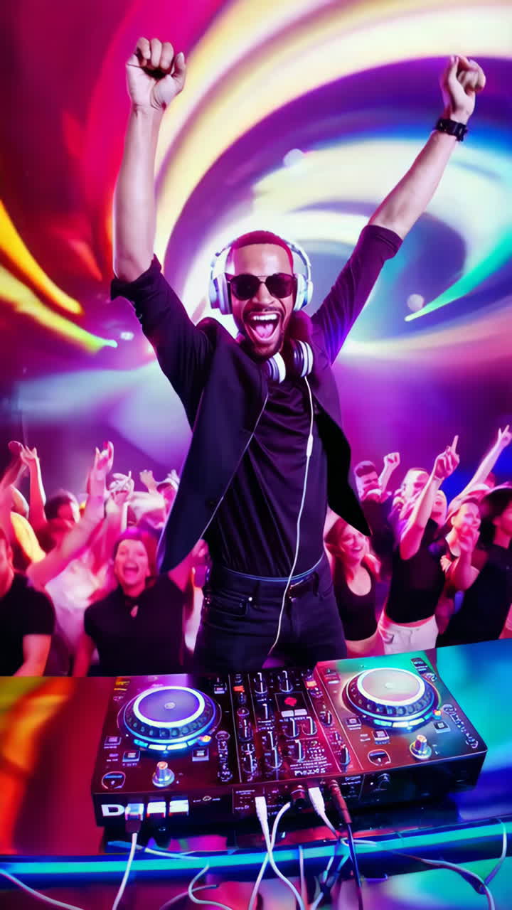 actuación de dj en un club nocturno