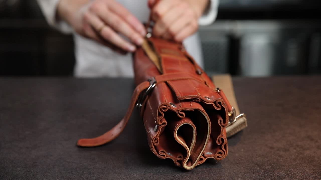 Leather Knife Roll for Chefs