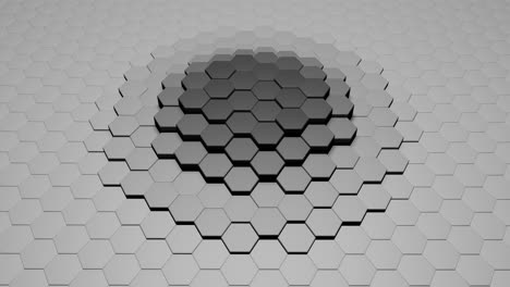 abstract 3d background with hexagon, seamless looping