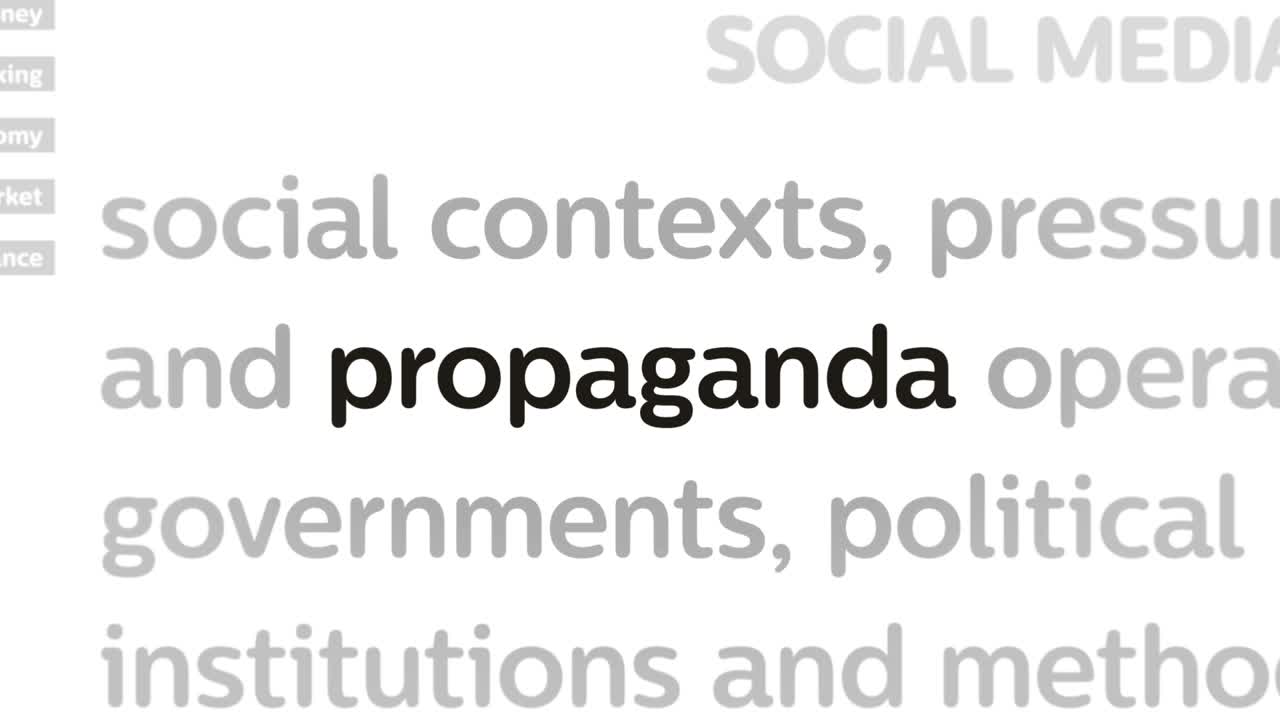 titulares de los medios con un bucle sin fisuras de propaganda
