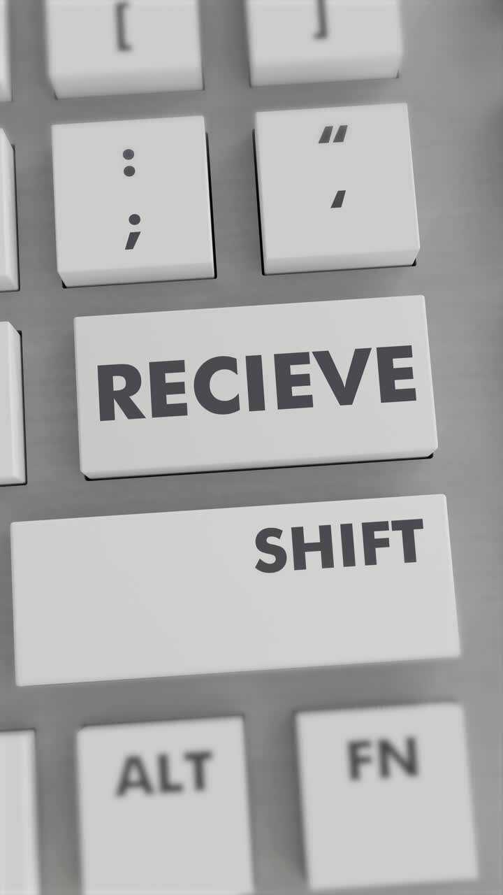 Video Vertikal: Menekan Tombol 'Receive' di Keyboard