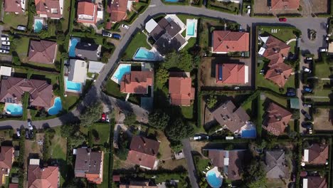 drone on the roofs of the island of albarella