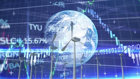 Animation-of-data-processing-over-globe-and-wind-turbines