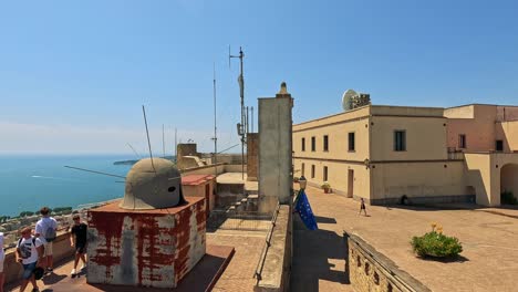 tourists enjoy panoramic views of naples, italy