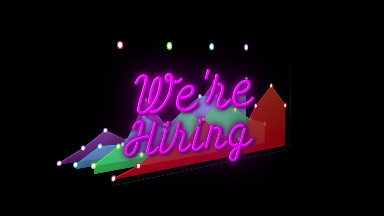 animación de neón estamos contratando texto sobre el procesamiento de datos estadísticos