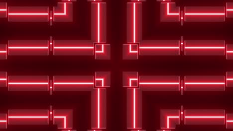patrón geométrico de neón rojo