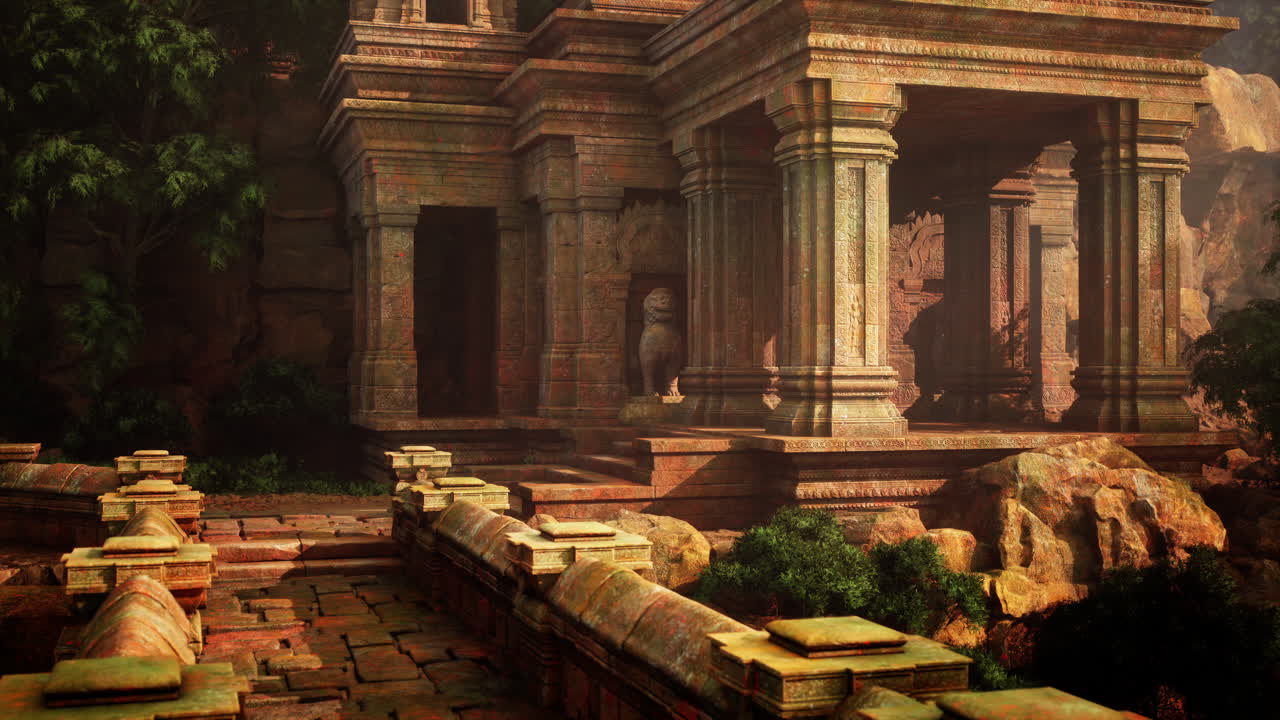 antiguo templo de piedra en la jungla