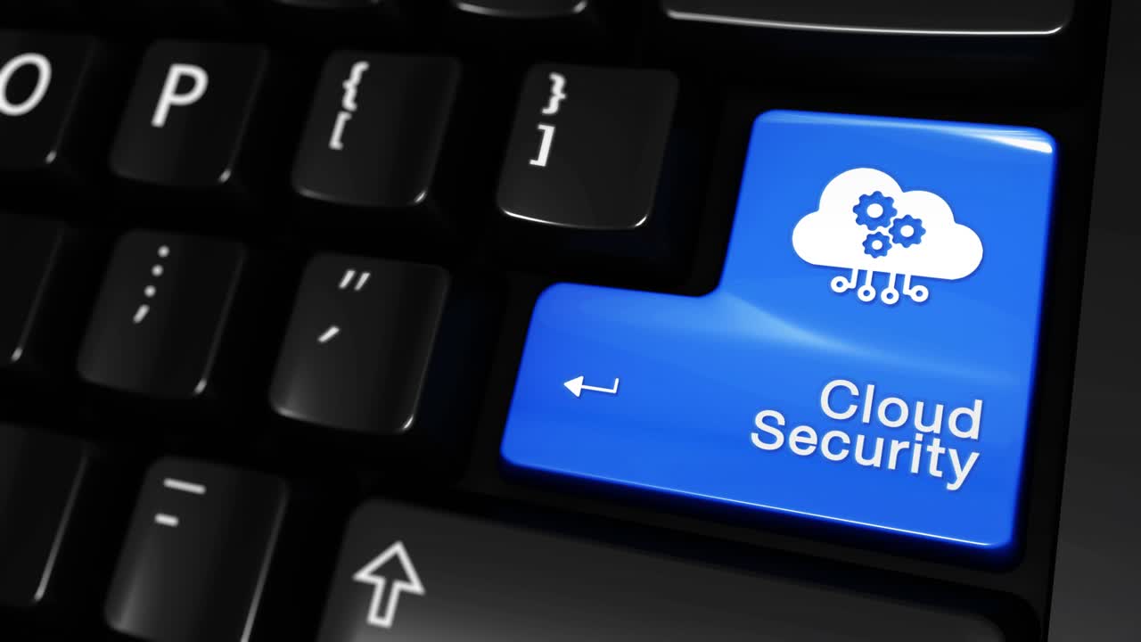 Cloud Security Button on a Keyboard