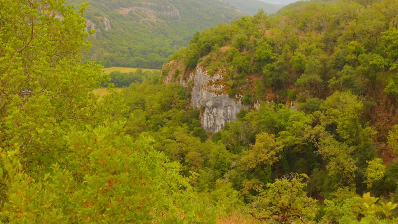 Causses du Quercy Regional Natural Park In France - Panning Shot