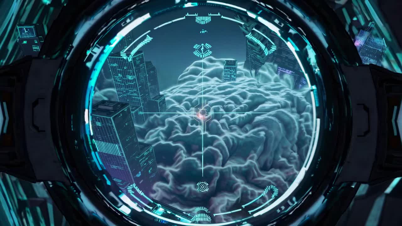Cyberpunk City Brain Scan