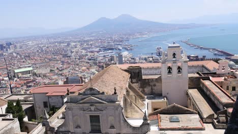 scenic view of naples with mount vesuvius