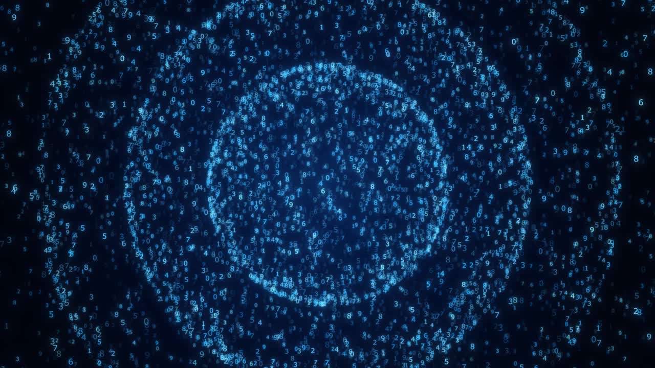 Sfera Matrice Binaria: Visualizzazione di IA e Big Data.