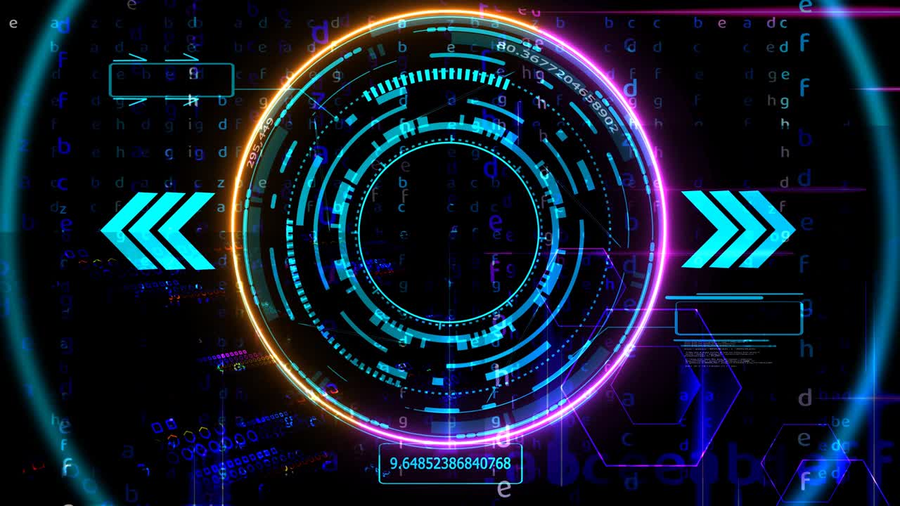 양자 컴퓨터 미래 기술, 디지털 차원, 빅 데이터 및 추상 매트릭스 프로세스 분석, 다각형 배경을 가진 알파