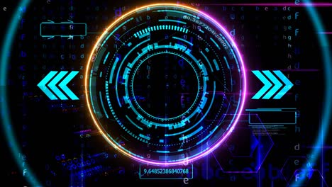 computadora cuántica tecnología futurista dimensión digital análisis de procesos holográficos para grandes datos y matriz abstracta alfabeto con fondo polígono