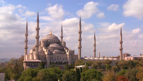 the blue mosque in istanbul turkey in time lapse