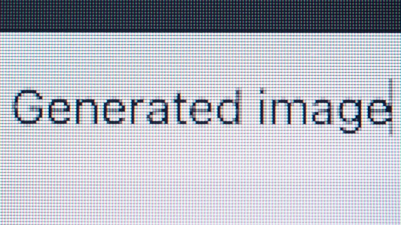 Close-up of 'Generated Image' on a Computer Screen