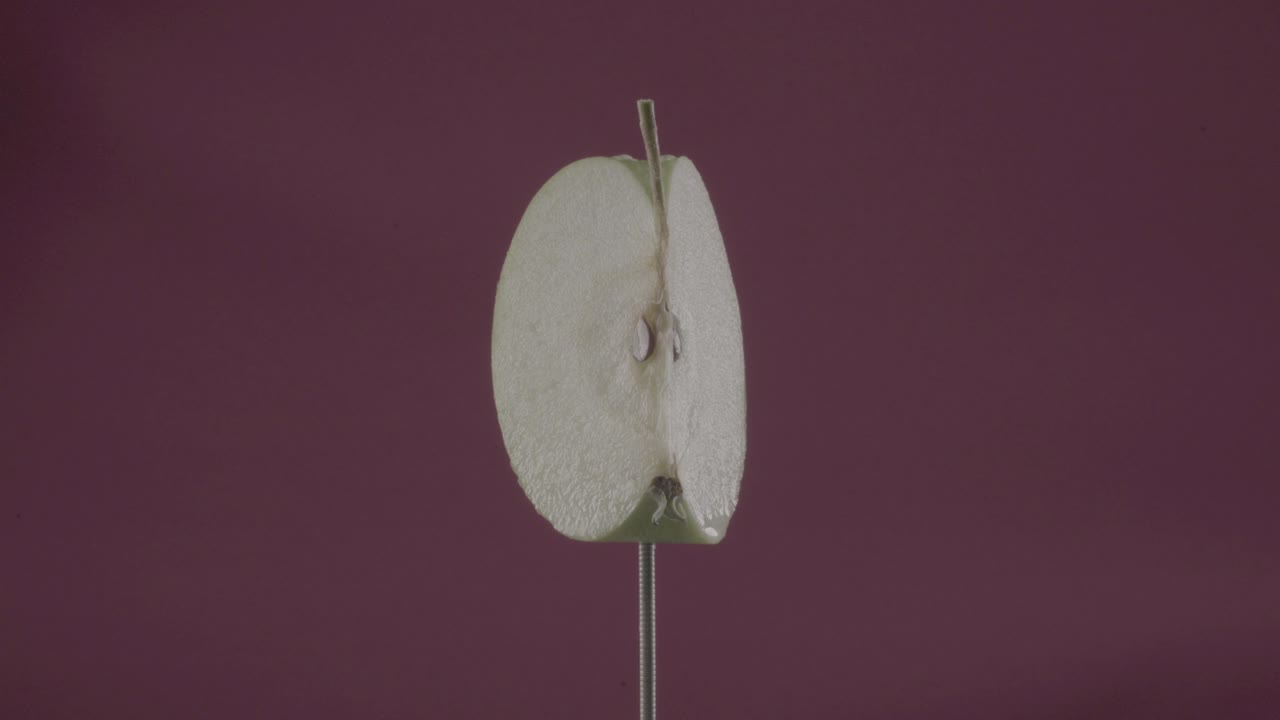 크로마 키를 위한 푸키아 스크린에 을 가진 사과 회전