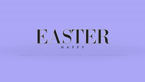 elegance happy easter text on blue gradient