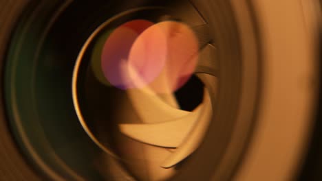 diaphragm aperture of a camera lens in great detail, macro shot, close up view