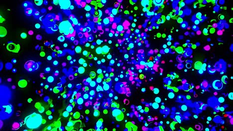 fondo de círculos de neón abstractos