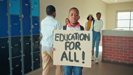 students protesting for education for all