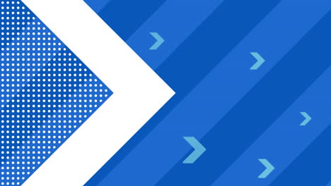 White and blue arrows on blue striped background