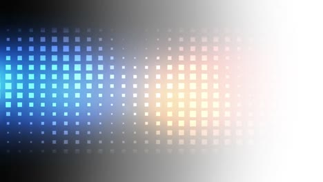 Animation-of-squares-with-multicolored-lens-flares-over-black-background