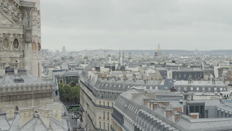 paris cityscape view from above
