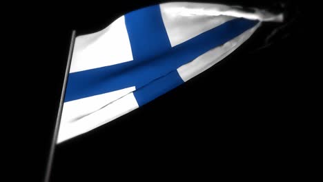 finland flag , realistic 3d animation of waving flag . finland flag waving in the wind. national flag of finland. flag seamless loop animation. 4k high quality, 3d render