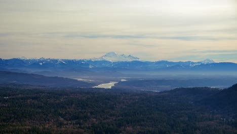 mount baker in washington state visible from greater vancouver aerial