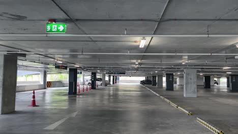 empty modern parking garage