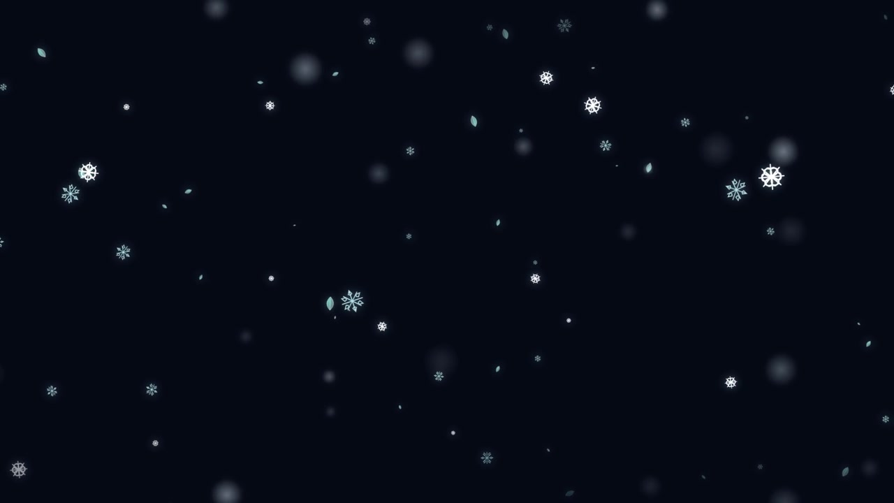 Falling Snowflakes on Dark Background