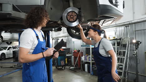 coworkers in the workshop