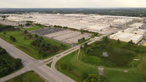 aerial view of a large industrial complex