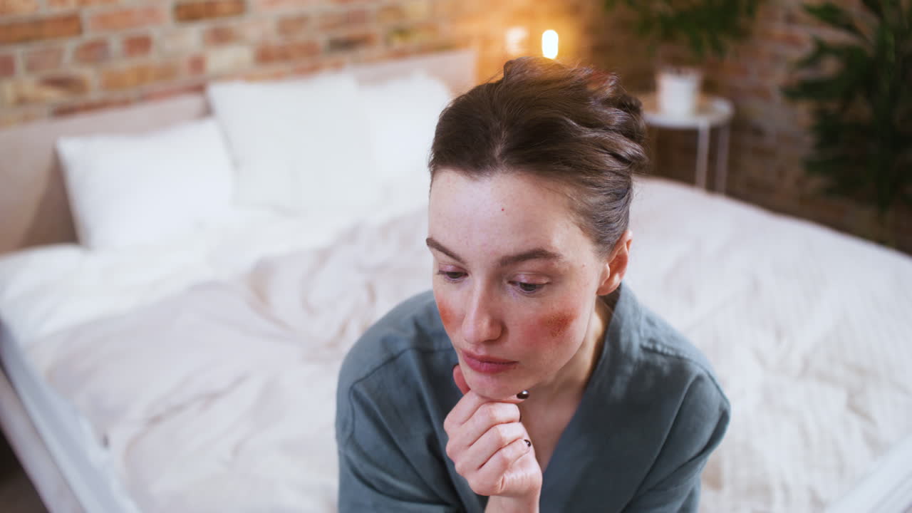 Woman in the bedroom